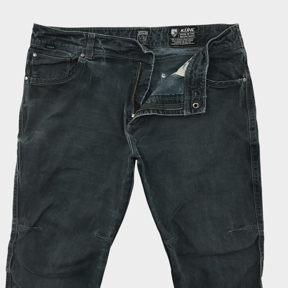 Kuhl Rydr Mens 38x30 Vintage Patina Dye Dark Blue Grey Work Hiking Pants